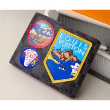 Louis Vuitton Travel Stickers Patches Alps Damier Graphite Canvas Multiple Wallet N60097 2018 Louis Vuitton Travel Stickers Patches Alps Damier Graphite Canvas Multiple Wallet N60097 2018