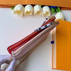 Louis Vuitton Monogram Canvas Pochette Double Zip Bag M67561 Rouge 2019