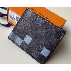 Louis Vuitton Damier Graphite Pixel Canvas Slender Wallet N60181 Gray 2019 Louis Vuitton Damier Graphite Pixel Canvas Slender Wallet N60181 Gray 2019
