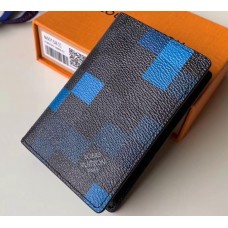 Louis Vuitton Damier Graphite Pixel Canvas Pocket Organiser Wallet N60158 Blue 2019 Louis Vuitton Damier Graphite Pixel Canvas Pocket Organiser Wallet N60158 Blue 2019