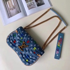 Louis Vuitton New Wave Chain MM Bag M53692 Denim 2019 Louis Vuitton New Wave Chain MM Bag M53692 Denim 2019