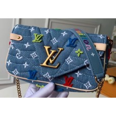 Louis Vuitton New Wave Chain Pochette Bag M67531 Denim 2019 Louis Vuitton New Wave Chain Pochette Bag M67531 Denim 2019