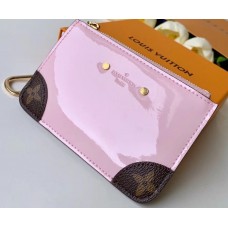 Louis Vuitton Vernis Miroir Patent Leather Venice Key Pouch Bag M63853 Rose Ballerine Pink 2019 Louis Vuitton Vernis Miroir Patent Leather Venice Key Pouch Bag M63853 Rose Ballerine Pink 2019