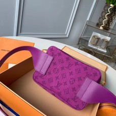 Louis Vuitton Denim Fabric Outdoor Bumbag M44624 Purple 2019 Louis Vuitton Denim Fabric Outdoor Bumbag M44624 Purple 2019
