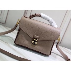 Louis Vuitton Braided Handle Monogram Empreinte Pochette Metis Bag M43941 Vison 2019