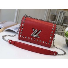 Louis Vuitton Studs And Eyelets Epi Leather Twist PM Bag Coquelicot 2018 Louis Vuitton Studs And Eyelets Epi Leather Twist PM Bag Coquelicot 2018