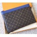 Louis Vuitton Monogram Canvas Pochette Apollo Bag M63048 Blue 2018