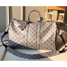 Louis Vuitton Keepall 45 Bag Monogram Silver Canvas 2018 Louis Vuitton Keepall 45 Bag Monogram Silver Canvas 2018