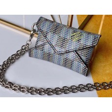 Louis Vuitton Monogram LV Pop Kirigami Necklace Envelope Pouch Bag M68613 Blue 2019 Louis Vuitton Monogram LV Pop Kirigami Necklace Envelope Pouch Bag M68613 Blue 2019
