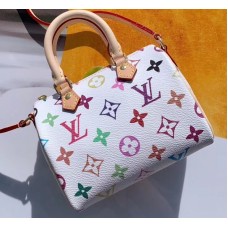 Louis Vuitton Vintage Monogram Canvas Nano Speedy Bag M61252 White/Multicolor Louis Vuitton Vintage Monogram Canvas Nano Speedy Bag M61252 White/Multicolor