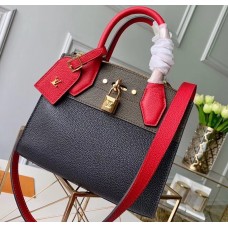 Louis Vuitton City Steamer Mini Tote Bag M53804 Black/Khaki Green/Red