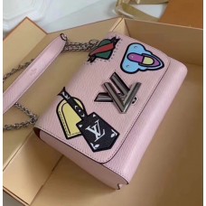 Louis Vuitton Twist MM Flap Bag in Epi Leather M52487 Pink 2018 Louis Vuitton Twist MM Flap Bag in Epi Leather M52487 Pink 2018