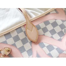 LOUIS VUITTON DAMIER AZUR CANVAS HANDBAG 2017 MONOGRAM PINK PRINTING LOUIS VUITTON DAMIER AZUR CANVAS HANDBAG 2017 MONOGRAM PINK PRINTING