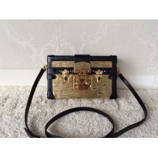 Louis Vuitton Epi Leather Trim Petite Malle Bag golden Louis Vuitton Epi Leather Trim Petite Malle Bag golden