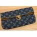 Louis Vuitton Monogram Denim Pochette Plate Clutch Bag