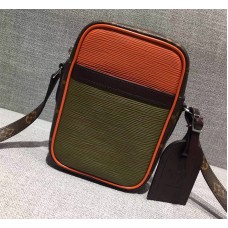 Louis Vuitton Supreme Epi Leather & Monogram Canvas PM Cross Body Shoulder Bag Kahki/Orange 2017 Louis Vuitton Supreme Epi Leather & Monogram Canvas PM Cross Body Shoulder Bag Kahki/Orange 2017