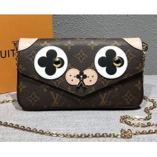 Louis Vuitton Monogram Canvas Pochette Felicie Chain Wallet Bag M67248 Dog 2018