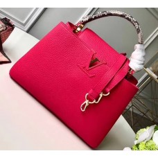 Louis Vuitton Capucines PM Bag Python Handle Framboise Louis Vuitton Capucines PM Bag Python Handle Framboise