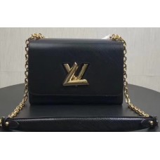 Louis Vuitton Twist MM Epi Leather Shoulder Bag M50282 Black/Gold 2017 Louis Vuitton Twist MM Epi Leather Shoulder Bag M50282 Black/Gold 2017