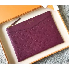 Louis Vuitton Daily Pouch in Monogram Empreinte Leather M62938 Grape Louis Vuitton Daily Pouch in Monogram Empreinte Leather M62938 Grape