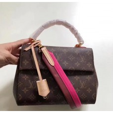 Louis Vuitton Cluny BB Monogram Canvas Top Handle Bag M42738 Pink 2018 Louis Vuitton Cluny BB Monogram Canvas Top Handle Bag M42738 Pink 2018