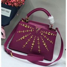 Louis Vuitton Capucines BB Sun sculpture Top Handle Bag M48865 Purple 2018 Louis Vuitton Capucines BB Sun sculpture Top Handle Bag M48865 Purple 2018