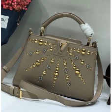 Louis Vuitton Capucines BB Sun sculpture Top Handle Bag M48865 Grey 2018 Louis Vuitton Capucines BB Sun sculpture Top Handle Bag M48865 Grey 2018