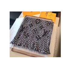 Louis Vuitton Logomani Shine 175x30cm Wool&Silk Scarves And Shawls Black