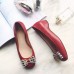 Gucci Metallic leather ballet flat 432605 red