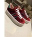 Gucci Crystals Platform Web Ace Sneakers 505995 Velvet Red 2017