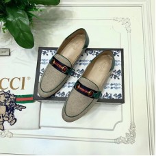 Gucci Web with Horsebit Canvas Loafer Beige/Green 2019 Gucci Web with Horsebit Canvas Loafer Beige/Green 2019