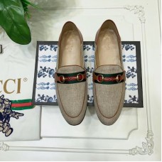 Gucci Web with Horsebit Canvas Loafer Beige/Brown 2019 Gucci Web with Horsebit Canvas Loafer Beige/Brown 2019