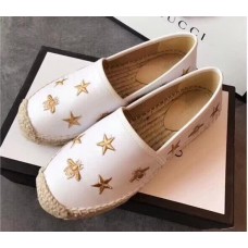 Gucci Star and Bee Embroidered Espadrille White Gucci Star and Bee Embroidered Espadrille White