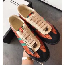 Gucci Women's Gucci-Dapper Dan Sneaker 538714 Orange/Black 2018 Gucci Women's Gucci-Dapper Dan Sneaker 538714 Orange/Black 2018