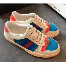 Gucci Vintage Sneaker with GG Label Blue/Orange/White 2018 Gucci Vintage Sneaker with GG Label Blue/Orange/White 2018