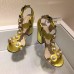 Gucci Leather t-strap sandal 424886 gold