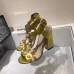 Gucci Leather t-strap sandal 424886 gold