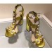 Gucci Leather t-strap sandal 424886 gold