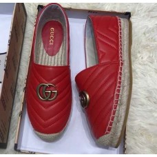 Gucci Leather Espadrilles With Double G 551890 Red 2019 Gucci Leather Espadrilles With Double G 551890 Red 2019