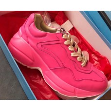 Gucci Rhyton Leather Sneakers Fuchsia 2019 Gucci Rhyton Leather Sneakers Fuchsia 2019