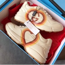 Gucci Rhyton Leather Sneakers Interlocking G and Heart 2019 Gucci Rhyton Leather Sneakers Interlocking G and Heart 2019