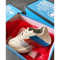 Gucci Rhyton Leather Sneakers Web Print Ivory 2019 Gucci Rhyton Leather Sneakers Web Print Ivory 2019