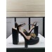 Gucci Heel 11cm Platform 2.5cm Sandals with Double G 573021 Black 2019