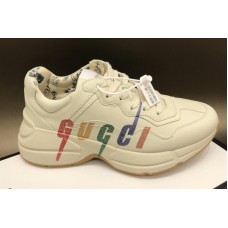 Women and Men Gucci Rhyton leather sneaker with Gucci Blade in White Leather Women and Men Gucci Rhyton leather sneaker with Gucci Blade in White Leather