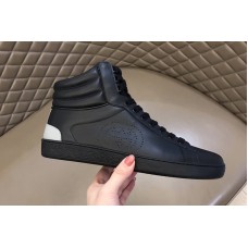 Gucci 625672 Men’s high-top Ace sneaker in Black leather