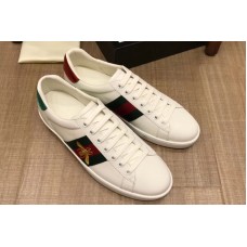 Gucci 429446 Ace embroidered sneaker With Bee White Leather Mens and Women Size Gucci 429446 Ace embroidered sneaker With Bee White Leather Mens and Women Size
