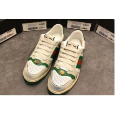 Gucci 546163 Screener leather sneaker Green and white leather Gucci 546163 Screener leather sneaker Green and white leather