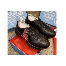 Gucci 548637 Rhyton Sneaker with LA Angels print Black Gucci 548637 Rhyton Sneaker with LA Angels print Black