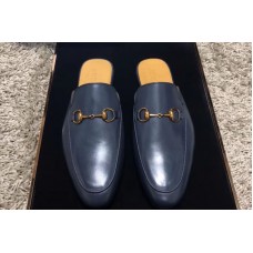 Gucci 426219 Leather Horsebit slipper and shoes Blue Leather Gucci 426219 Leather Horsebit slipper and shoes Blue Leather