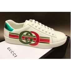 Gucci 576136 Ace sneaker with Interlocking G Shoes Women and Mens White Leather Gucci 576136 Ace sneaker with Interlocking G Shoes Women and Mens White Leather